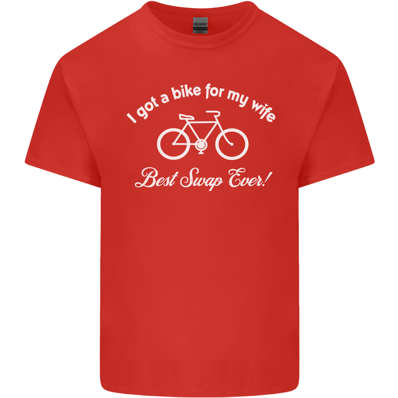 Cycling I Got a Bike for My Wife Cyclist Mens Cotton T-Shirt Tee Top Red