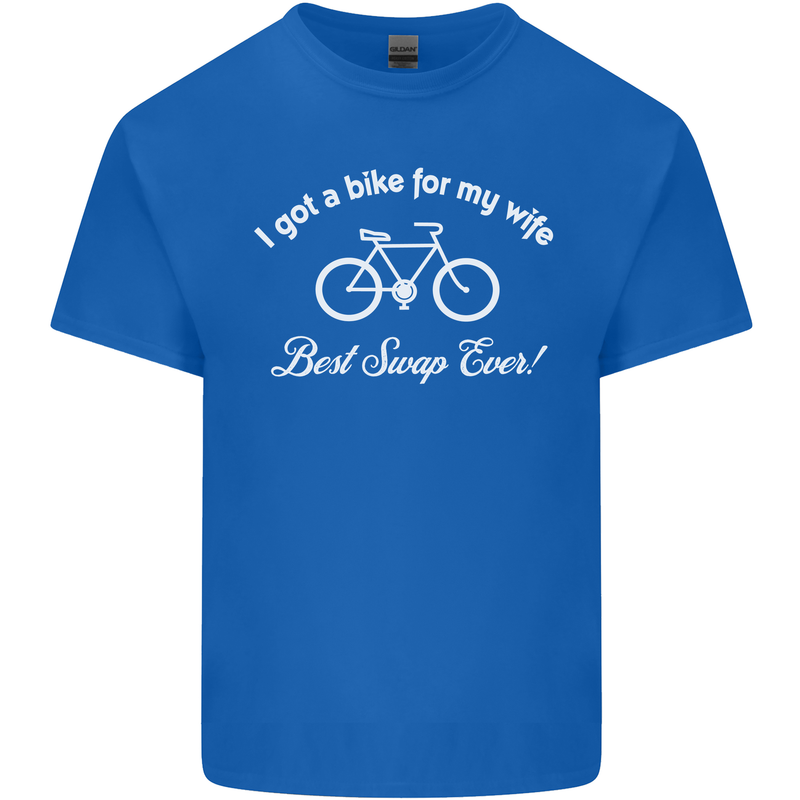 Cycling I Got a Bike for My Wife Cyclist Mens Cotton T-Shirt Tee Top Royal Blue
