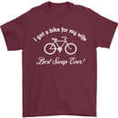 Cycling I Got a Bike for My Wife Cyclist Mens T-Shirt Cotton Gildan Maroon