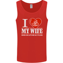 Cycling I Love My Wife Cyclist Funny Mens Vest Tank Top Red