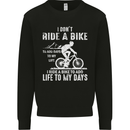 Cycling Life To Days Funny Cyclist Bicycle Mens Sweatshirt Jumper Black