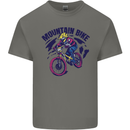 Cycling Mountain Bike Bicycle Cyclist MTB Kids T-Shirt Childrens Charcoal