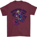 Cycling Mountain Bike Bicycle Cyclist MTB Mens T-Shirt Cotton Gildan Maroon