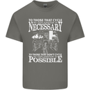 Cycling No Explanation Necessary Cyclist Mens Cotton T-Shirt Tee Top Charcoal