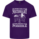 Cycling No Explanation Necessary Cyclist Mens Cotton T-Shirt Tee Top Purple