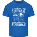 Cycling No Explanation Necessary Cyclist Mens Cotton T-Shirt Tee Top Royal Blue