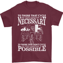 Cycling No Explanation Necessary Cyclist Mens T-Shirt Cotton Gildan Maroon