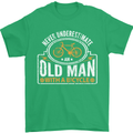 Cycling Old Man Cyclist Funny Bicycle Mens T-Shirt Cotton Gildan Irish Green