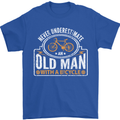 Cycling Old Man Cyclist Funny Bicycle Mens T-Shirt Cotton Gildan Royal Blue