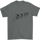 Cycling Peloton Cyclist Bicycle Mens T-Shirt Cotton Gildan Charcoal
