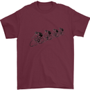 Cycling Peloton Cyclist Bicycle Mens T-Shirt Cotton Gildan Maroon