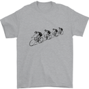 Cycling Peloton Cyclist Bicycle Mens T-Shirt Cotton Gildan Sports Grey