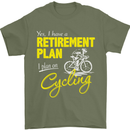 Cycling Retirement Plan Cyclist Funny Mens T-Shirt Cotton Gildan Military Green