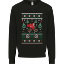 Cycling Santa Claus Christmas Cyclist Mens Sweatshirt Jumper Black