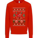 Cycling Santa Claus Christmas Cyclist Mens Sweatshirt Jumper Bright Red
