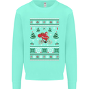 Cycling Santa Claus Christmas Cyclist Mens Sweatshirt Jumper Peppermint