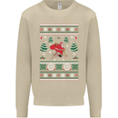 Cycling Santa Claus Christmas Cyclist Mens Sweatshirt Jumper Sand