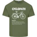 Cyclopath Funny Cycling Bicycle Cyclist Mens Cotton T-Shirt Tee Top Military Green