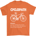 Cyclopath Funny Cycling Bicycle Cyclist Mens T-Shirt Cotton Gildan Orange