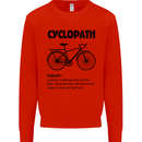 Cyclopath Funny Cycling Cyclist Bicycle Mens Sweatshirt Jumper Bright Red