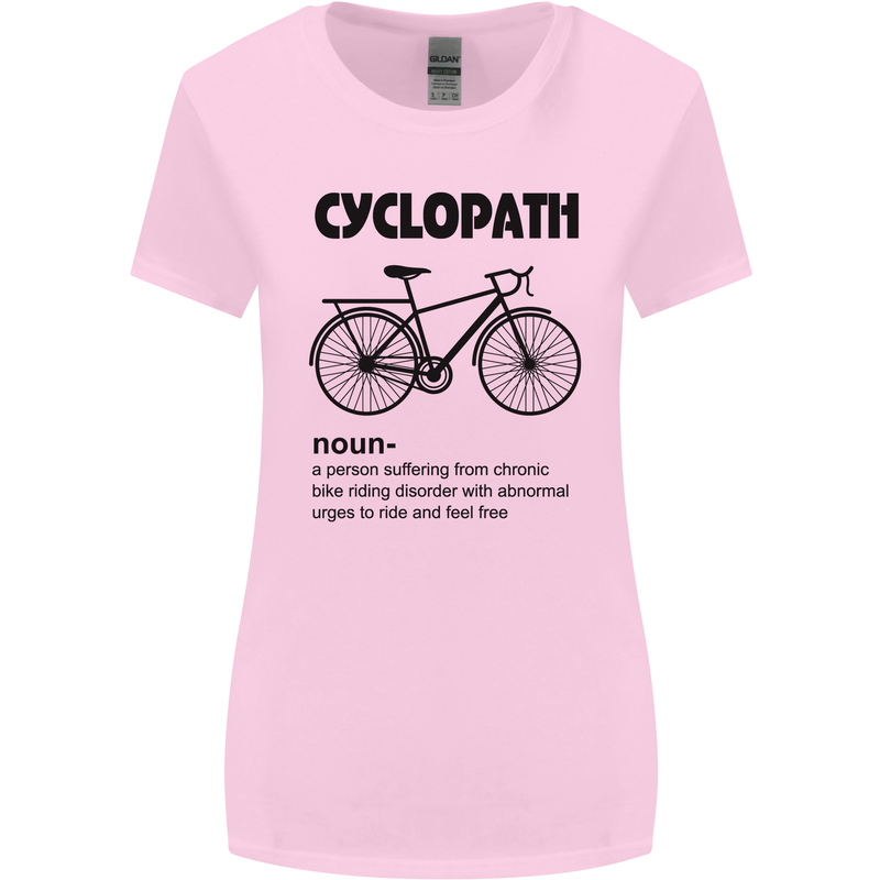 Cyclopath Funny Cycling Cyclist Bicycle Womens Wider Cut T-Shirt Light Pink