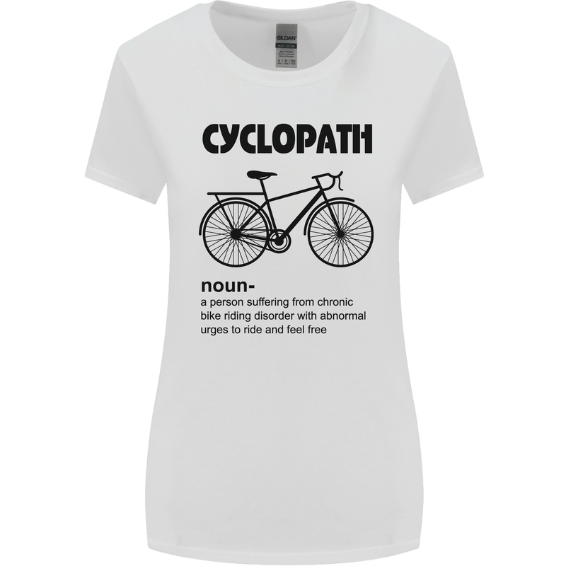 Cyclopath Funny Cycling Cyclist Bicycle Womens Wider Cut T-Shirt White