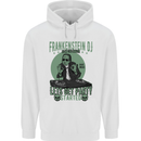 DJ Frankenstein Funny Music Vinyl Halloween Childrens Kids Hoodie White