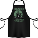 DJ Frankenstein Funny Music Vinyl Halloween Cotton Apron 100% Organic Black
