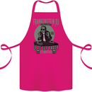 DJ Frankenstein Funny Music Vinyl Halloween Cotton Apron 100% Organic Pink