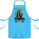 DJ Frankenstein Funny Music Vinyl Halloween Cotton Apron 100% Organic Turquoise