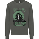 DJ Frankenstein Funny Music Vinyl Halloween Kids Sweatshirt Jumper Storm Grey