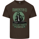 DJ Frankenstein Funny Music Vinyl Halloween Kids T-Shirt Childrens Chocolate