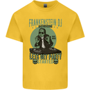 DJ Frankenstein Funny Music Vinyl Halloween Kids T-Shirt Childrens Yellow