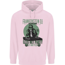 DJ Frankenstein Funny Music Vinyl Halloween Mens 80% Cotton Hoodie Light Pink