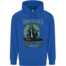 DJ Frankenstein Funny Music Vinyl Halloween Mens 80% Cotton Hoodie Royal Blue