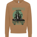 DJ Frankenstein Funny Music Vinyl Halloween Mens Sweatshirt Jumper Caramel Latte