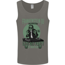 DJ Frankenstein Funny Music Vinyl Halloween Mens Vest Tank Top Charcoal