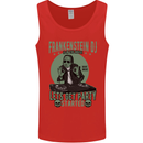 DJ Frankenstein Funny Music Vinyl Halloween Mens Vest Tank Top Red