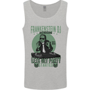 DJ Frankenstein Funny Music Vinyl Halloween Mens Vest Tank Top Sports Grey