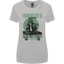 DJ Frankenstein Funny Music Vinyl Halloween Womens Wider Cut T-Shirt Sports Grey
