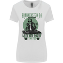 DJ Frankenstein Funny Music Vinyl Halloween Womens Wider Cut T-Shirt White