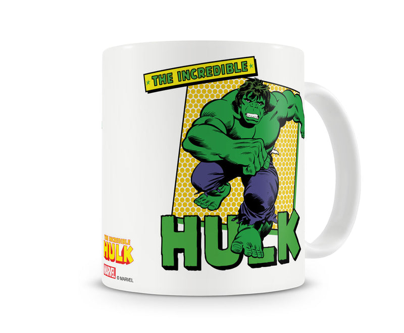 The incredible hulk marvel white coffee mug cup