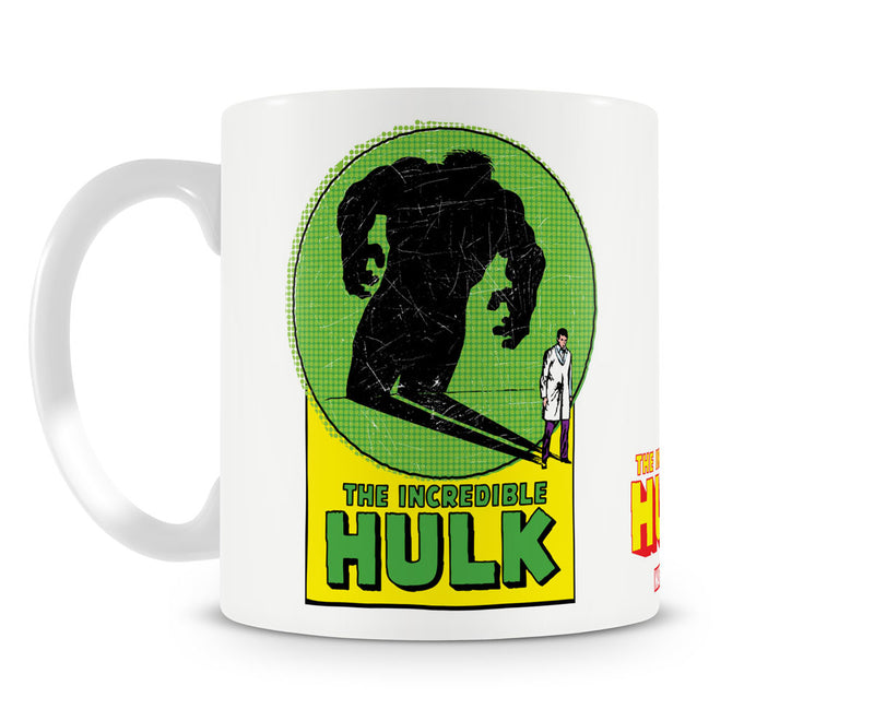 The incredible hulk marvel bruce banner shadow white coffee mug cup