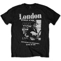 Bob dylan scraps london england mens black t-shirt music icon te