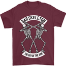Dab Skeleton the Day of the Dab Dead Mens T-Shirt Cotton Gildan Maroon
