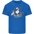 Dabbing Panda Squashing a Unicorn Funny Mens Cotton T-Shirt Tee Top Royal Blue