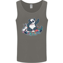 Dabbing Panda Squashing a Unicorn Funny Mens Vest Tank Top Charcoal