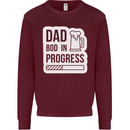 Dad Bod In Progress Funny Fathers Day Body Mens Sweatshirt Jumper Maroon