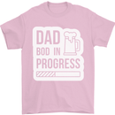 Dad Bod In Progress Funny Fathers Day Body Mens T-Shirt Cotton Gildan Light Pink