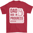 Dad Bod In Progress Funny Fathers Day Body Mens T-Shirt Cotton Gildan Red
